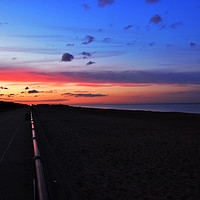 Buy canvas prints of sunset on cleethorpes beach by jay duncan