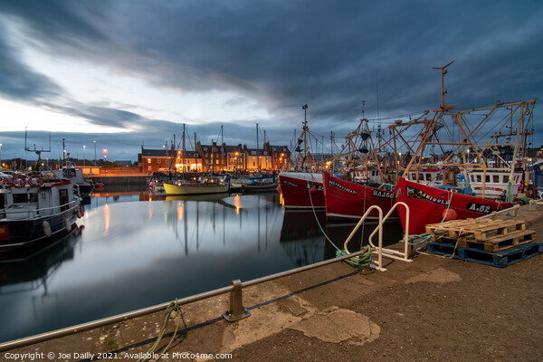 Arbroath Harbour at Dusk Picture Board by Joe Dailly