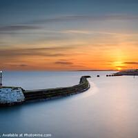 Buy canvas prints of Moody Sunset Over Arbroath Harbour by Joe Dailly