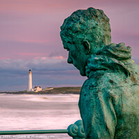 Buy canvas prints of Montrose Mine Sweeper Memorial Statue at Sunset by Joe Dailly