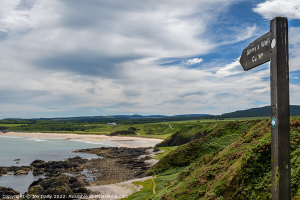 Cullen Beach from the Moray Coastal Path Picture Board by Joe Dailly