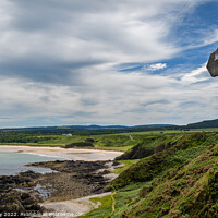 Buy canvas prints of Cullen Beach from the Moray Coastal Path by Joe Dailly