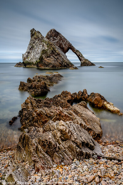 Bow Fiddle Rock on the Moray Coast Scotland Picture Board by Joe Dailly