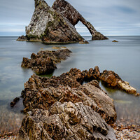 Buy canvas prints of Bow Fiddle Rock on the Moray Coast Scotland by Joe Dailly