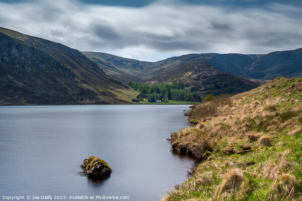 Majestic Mountain and Serene Waters of Loch Lee Picture Board by Joe Dailly