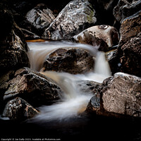 Buy canvas prints of Majestic Waterfall close up in Glen Esk by Joe Dailly