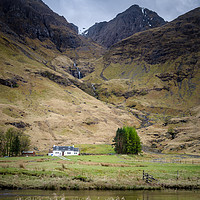 Buy canvas prints of Loch Achtriochtan,  Achnambeithach Cottage , Glenc by Joe Dailly