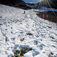 Buy canvas prints of The descent into the Hidden Valley Glencoe Scotlan by Joe Dailly