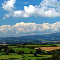 Buy canvas prints of Black Mountains and Vale of Usk by Tom Wade-West
