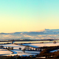 Buy canvas prints of Black Mountains and Vale of Usk by Tom Wade-West