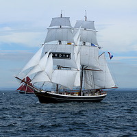 Buy canvas prints of Tallship Morgenster by Tom Wade-West