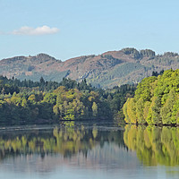 Buy canvas prints of Reflections on Loch Faskally by Rhonda Surman