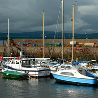 Buy canvas prints of A grey day at Cromarty Harbour by Rhonda Surman