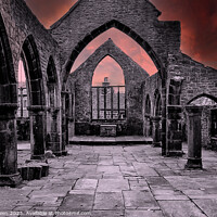 Buy canvas prints of Church Ruins at Heptonstall by Colin Green