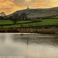 Buy canvas prints of Stoodley Pike from Lumbutts by Colin Green
