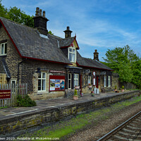 Buy canvas prints of Brockholes Railway Station by Colin Green