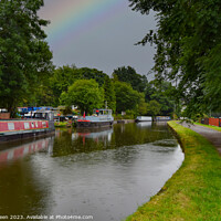 Buy canvas prints of Leeds Liverpool Canal at Bingley by Colin Green