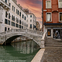 Buy canvas prints of Ponte di Canonica, Venice by Colin Green