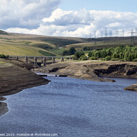 Buy canvas prints of Low Water at Baitings Reservoir by Colin Green