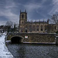Buy canvas prints of Christ Church, Tuel Lane Tunnel and the Rochdale Canal after the Snow by Colin Green