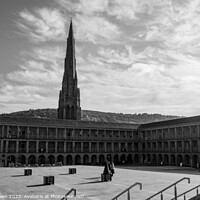 Buy canvas prints of Piece Hall and Square Church Spire by Colin Green