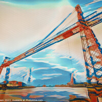 Buy canvas prints of Newport Transporter Bridge by Colin Green