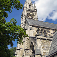 Buy canvas prints of All Souls Church Spire, Halifax by Colin Green