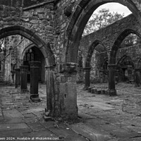 Buy canvas prints of Inside the Ruined Church of St Thomas a Becket, Heptonstall by Colin Green