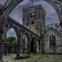 Buy canvas prints of Ruins of the Church of St Thomas a Becket, Heptonstall by Colin Green