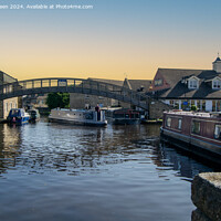 Buy canvas prints of Huddersfield Broad Canal At Aspley Marina by Colin Green