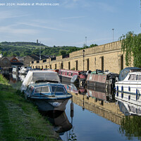 Buy canvas prints of Huddersfield Broad Canal towards Aspley by Colin Green