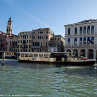 Buy canvas prints of Venetian Water Bus on the Grand Canal. by Colin Green