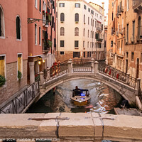 Buy canvas prints of Rio dei Bareteri Canal, Venice by Colin Green