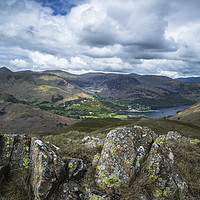 Buy canvas prints of Ullswater from Angletarn Pikes by Chris Rafferty