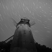 Buy canvas prints of Star Trails on Bidston Hill by Robin Lane