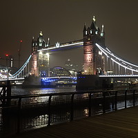 Buy canvas prints of  Tower Bridge at Night                             by Keith Folkard