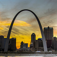 Buy canvas prints of The Gateway Arch and downtown of St. Louis, Missur by Roman Korotkov