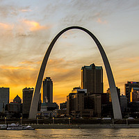 Buy canvas prints of The Gateway Arch and downtown of St. Louis, Missur by Roman Korotkov