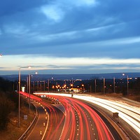Buy canvas prints of Motorway rush hour by Christopher Kiddle
