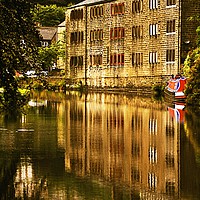 Buy canvas prints of Canal reflection by Christopher Kiddle