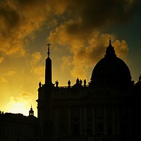 Buy canvas prints of Sunset over Vatican City by Brian Pearce
