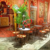 Buy canvas prints of Cafe Malaga by Brian Pearce
