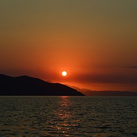 Buy canvas prints of Sunset Thassos Greece by Brian Pearce