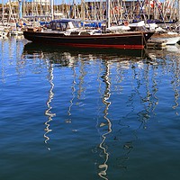 Buy canvas prints of Boats at Barcelona Harbour by Brian Pearce