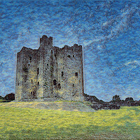 Buy canvas prints of Digital painting of ancient mediaeval castle in Ir by Thomas Baker