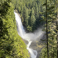 Buy canvas prints of Upper Wallace water falls in Washington state by Thomas Baker