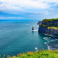 Buy canvas prints of Cliffs of Moher in Ireland Europe  by Thomas Baker