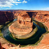 Buy canvas prints of Horseshoe Bend on the Colorado River during summer by Thomas Baker