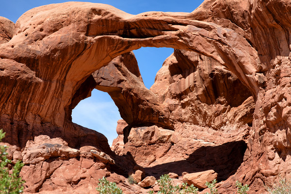 Double arch in Utah park during summer time  Picture Board by Thomas Baker
