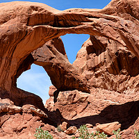 Buy canvas prints of Double arch in Utah park during summer time  by Thomas Baker